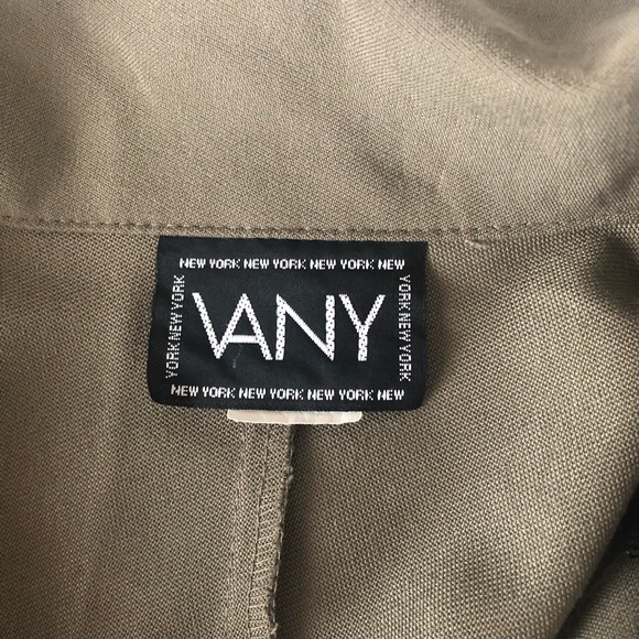 Vintage Made in the USA Vany New York double breasted olive blazer. Size 16W - Picture 11 of 12